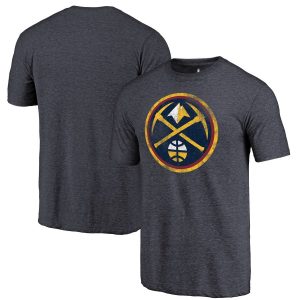 Denver Nuggets Fanatics Branded Distressed Team Logo Tri-Blend T-Shirt