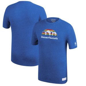 Denver Nuggets Mitchell & Ness Hardwood Classics Throwback Logo Tri-Blend T-Shirt