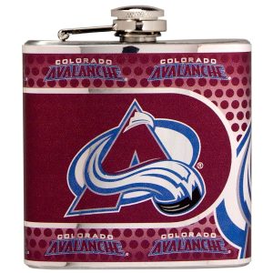 Colorado Avalanche Silver 6oz. Stainless Steel Hip Flask