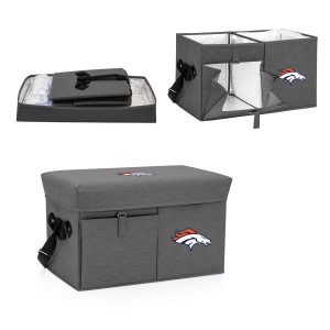 Denver Broncos Ottoman Cooler & Seat – Gray