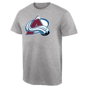 Men’s Colorado Avalanche Ash Team Primary Logo T-Shirt