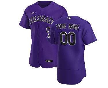 Colorado Rockies Nike 2020 Alternate Authentic Custom Jersey – Purple ...