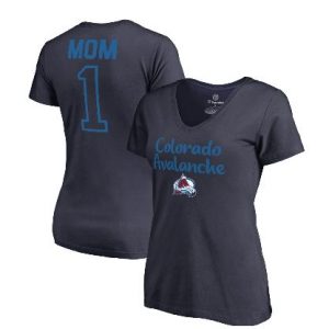Women’s Colorado Avalanche Fanatics Branded Navy Number 1 Mom T-Shirt